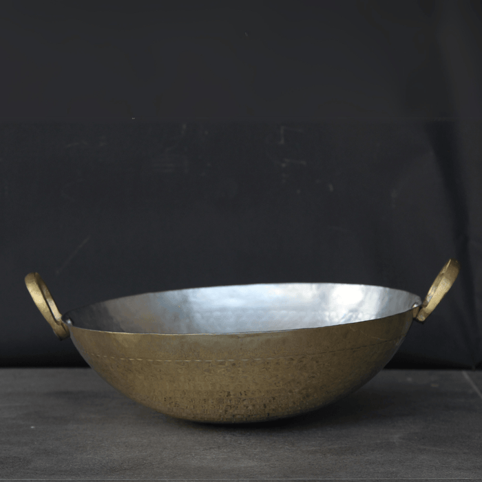 Traditional Peetal kadai For Cooking | Brass Wok For Home & Restaurant