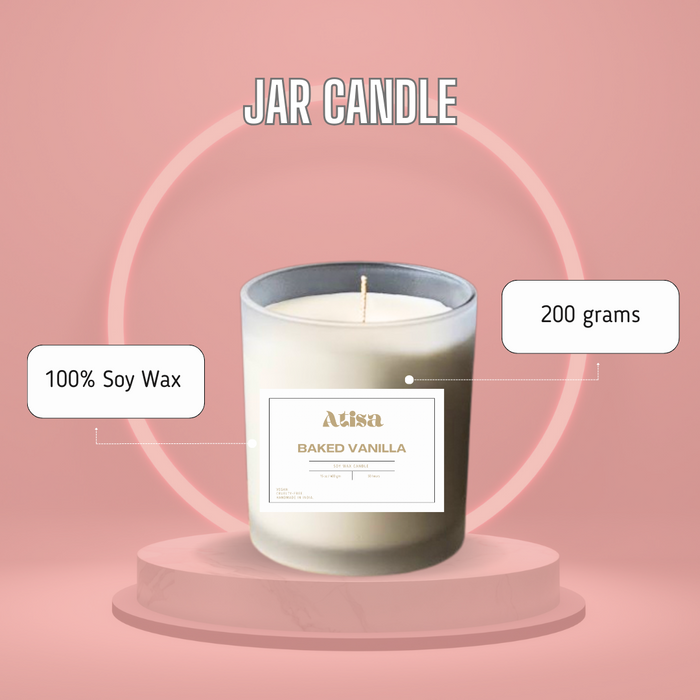 Frosted White Jar Luxe Soy Creme Wax Candle