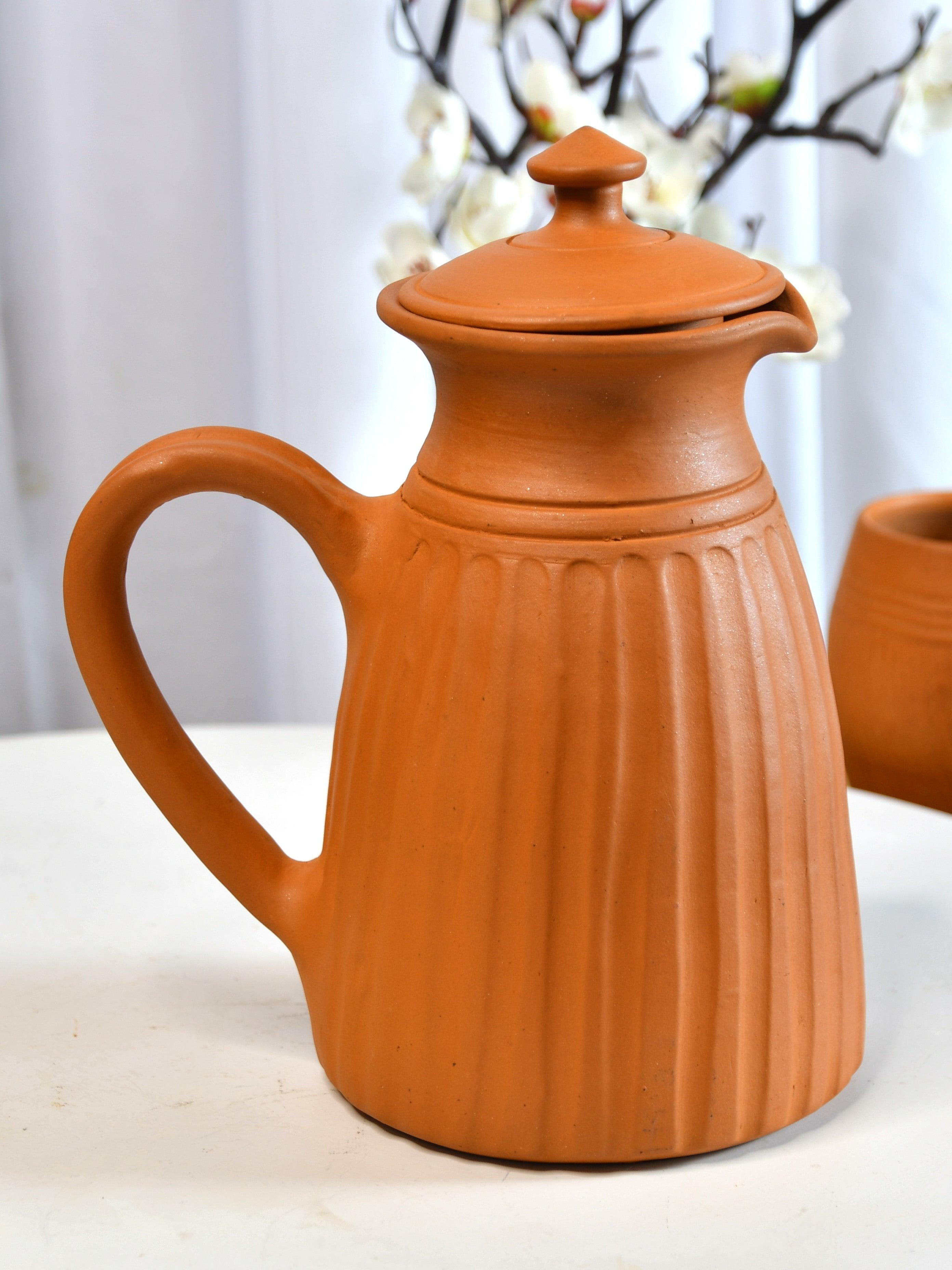 Premium Large Terracotta Flat-Base Jug