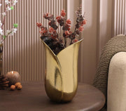 Tulip Touch Vase | Polished Deep Gold Finished