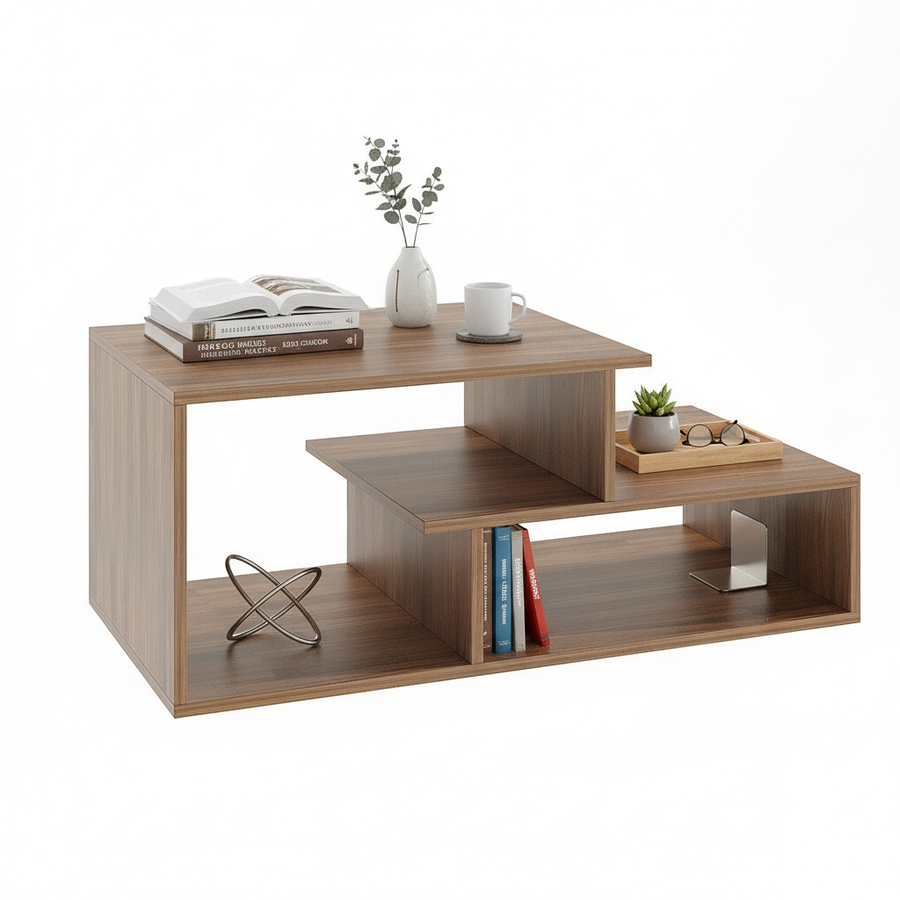 Coffee Table for Living Room with Storage Shelf - Acura