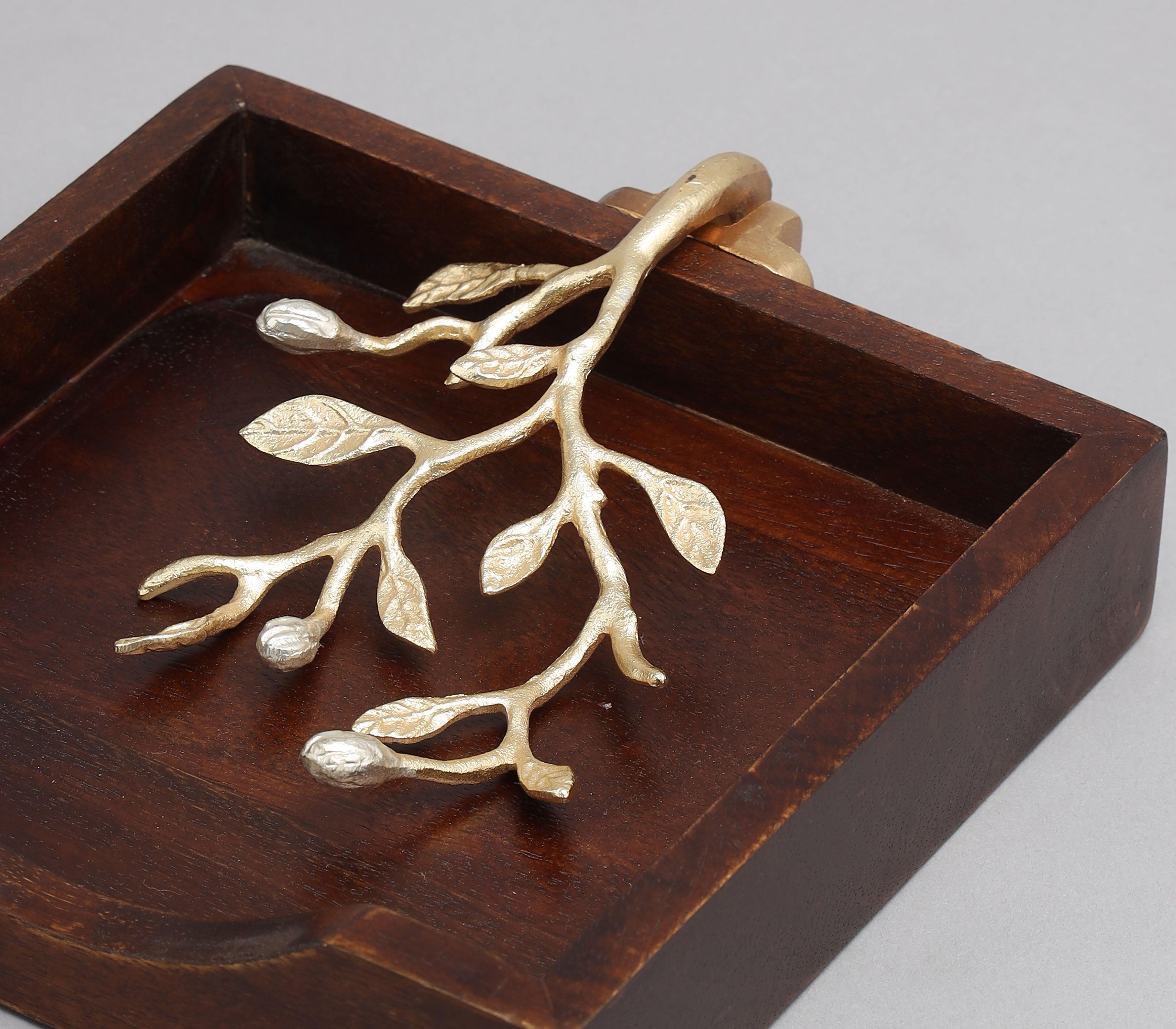 Leaves with Bud Serviette Holder