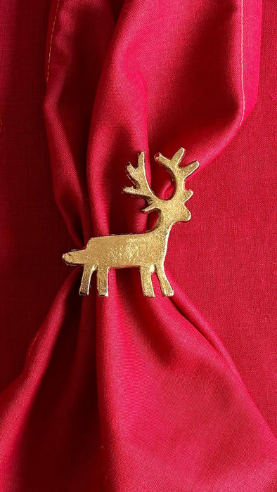 Napkin Ring Reindeer Fastener for Set of 4 | Napkin Clip Holder