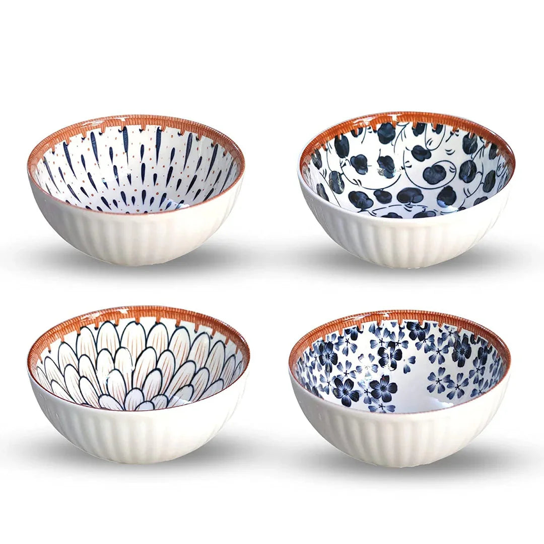 Porcelain Bowls Set, 300 ML Serving Bowls Oven Safe for Dining