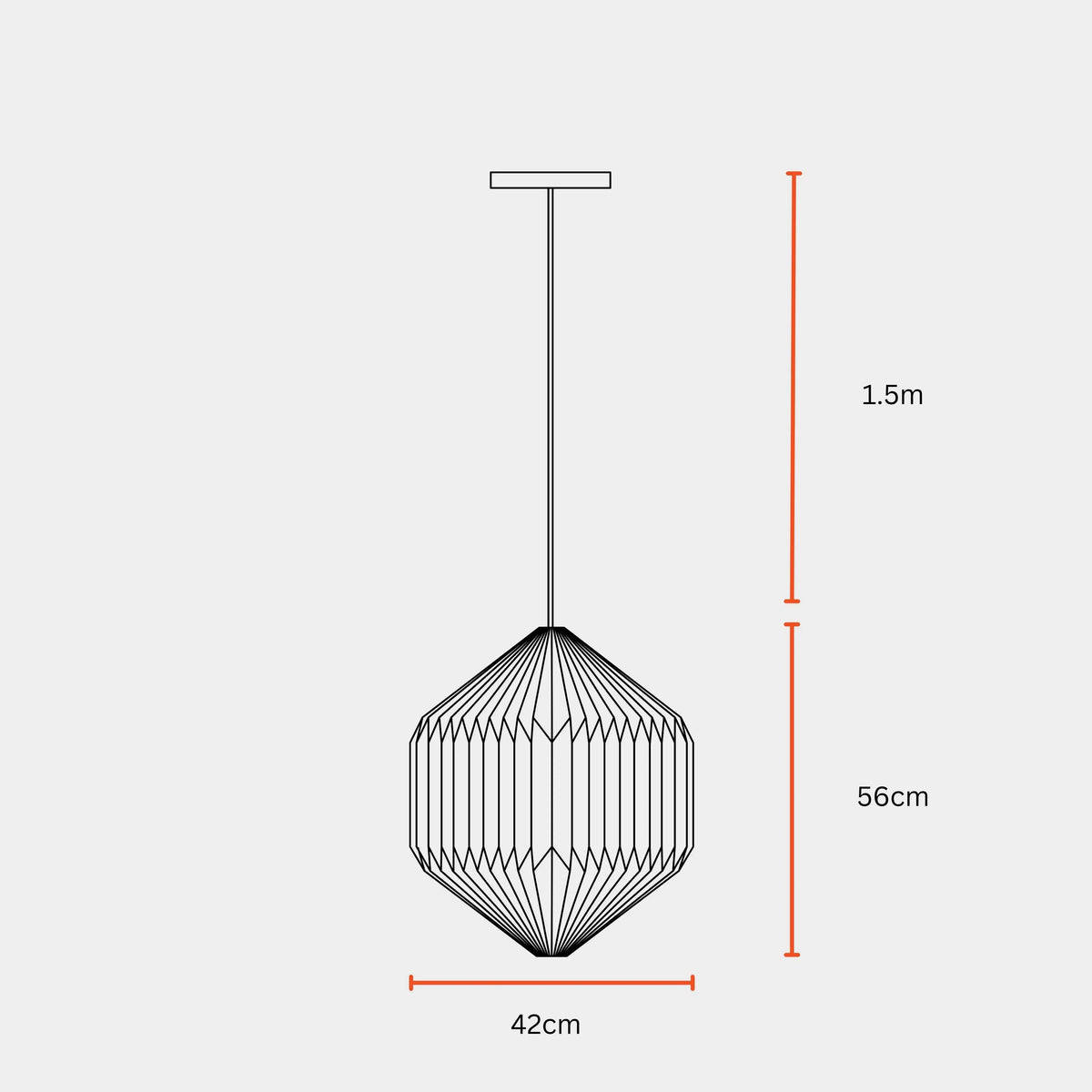 Oblong Pendant Lamp