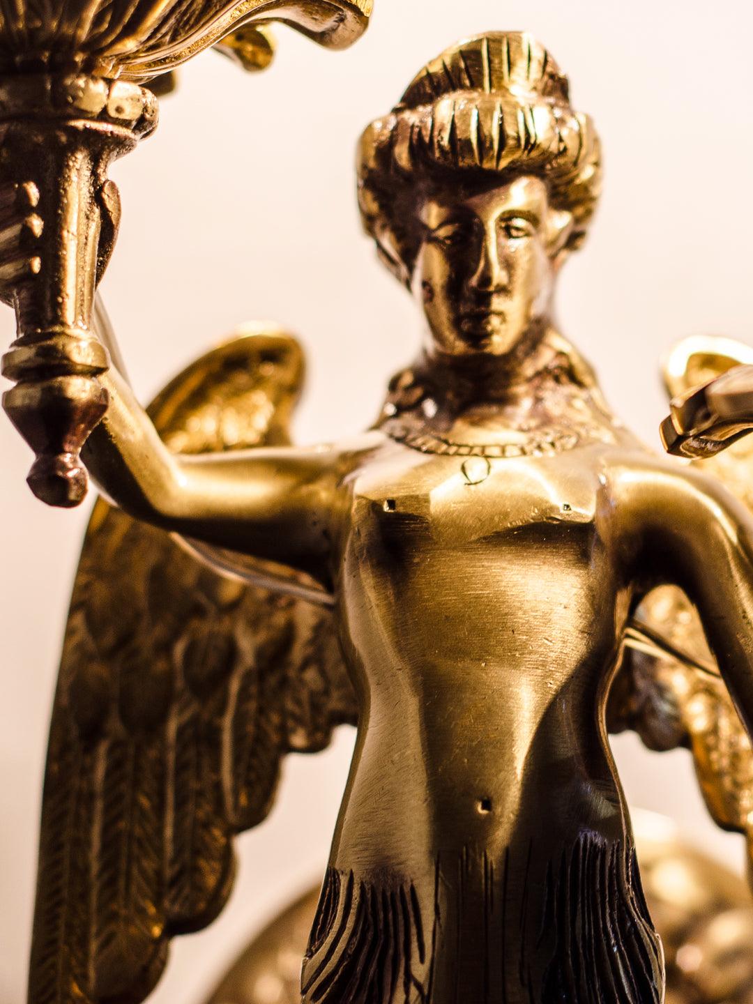 Mermaid cast brass wall sconce