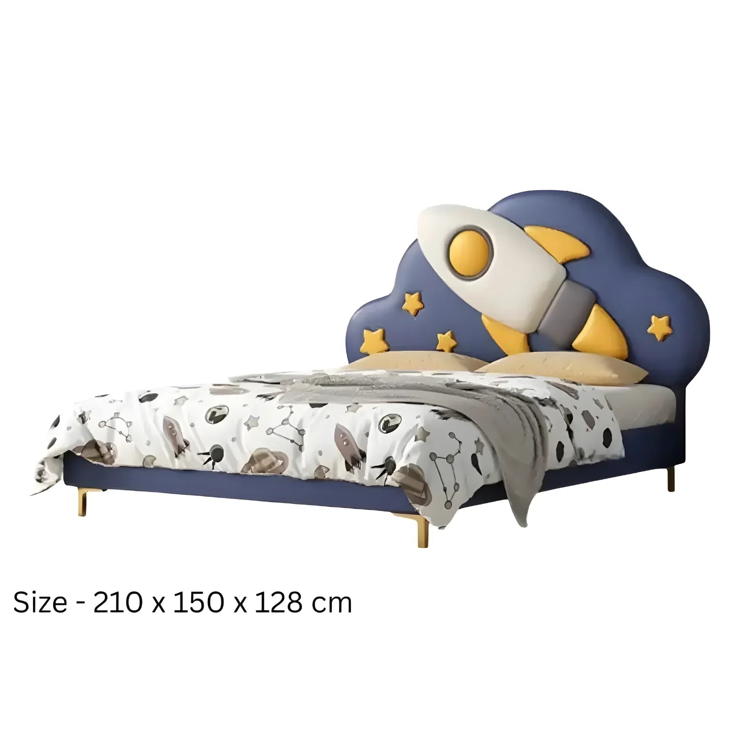 Modern Elegant Rocket Design Queen Size Bed for Children