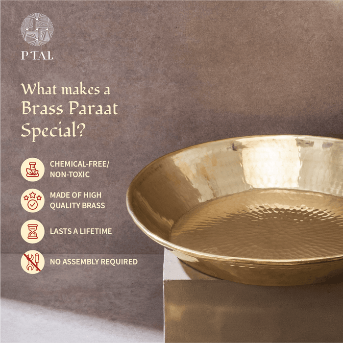 Brass Paraat for Dough Atta Kneading | Thaal Pital Utensils