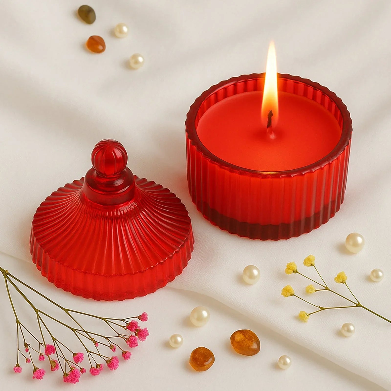 Elara Crimson Candle