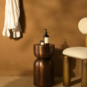 Sorelle Side Table | Antique Brass Iron Accent Table for Living Room