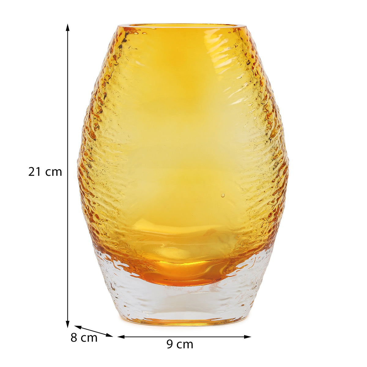 Solara Amber Crystal Vase