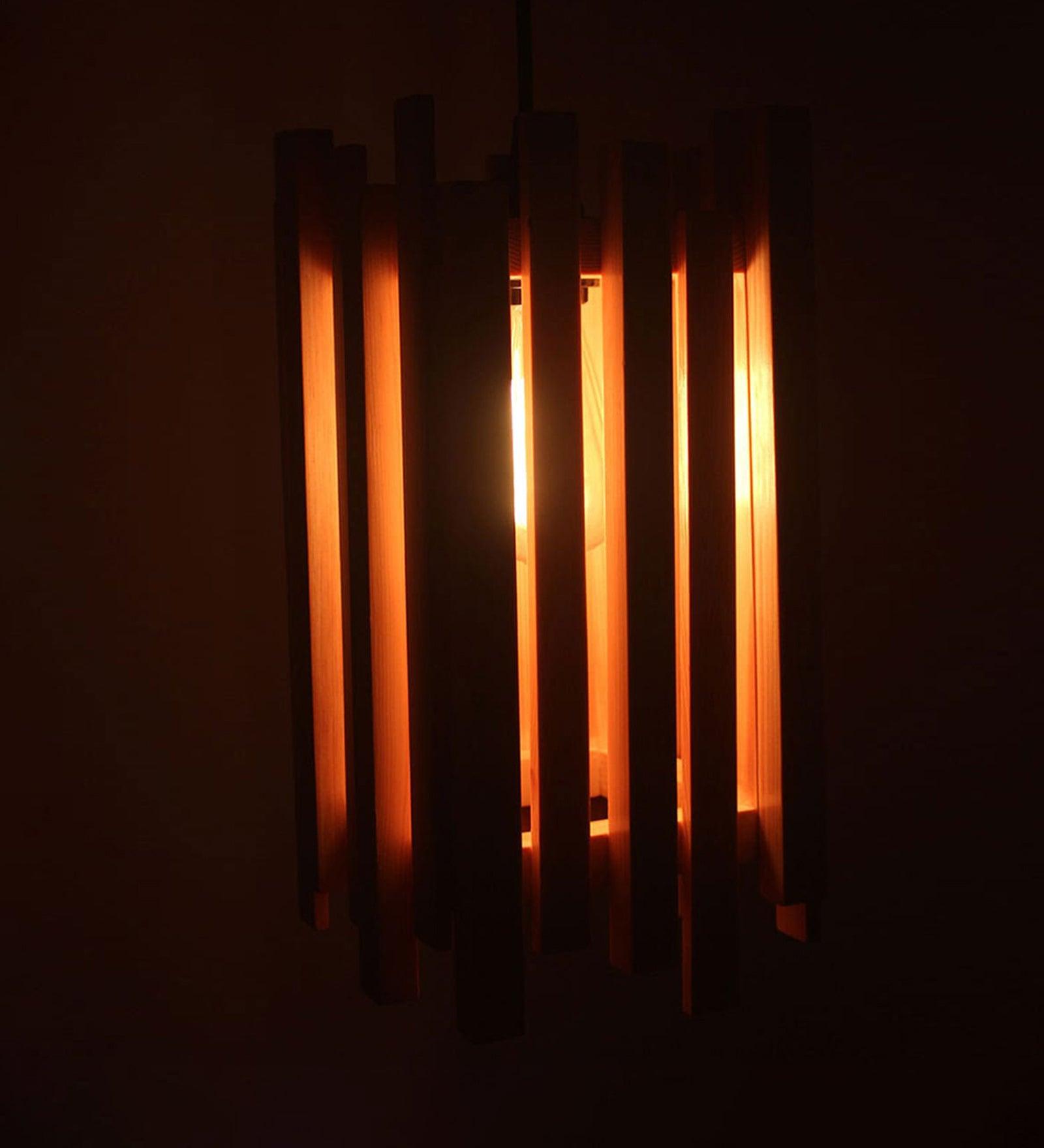 Palisade  Wooden Single Hanging Lamp