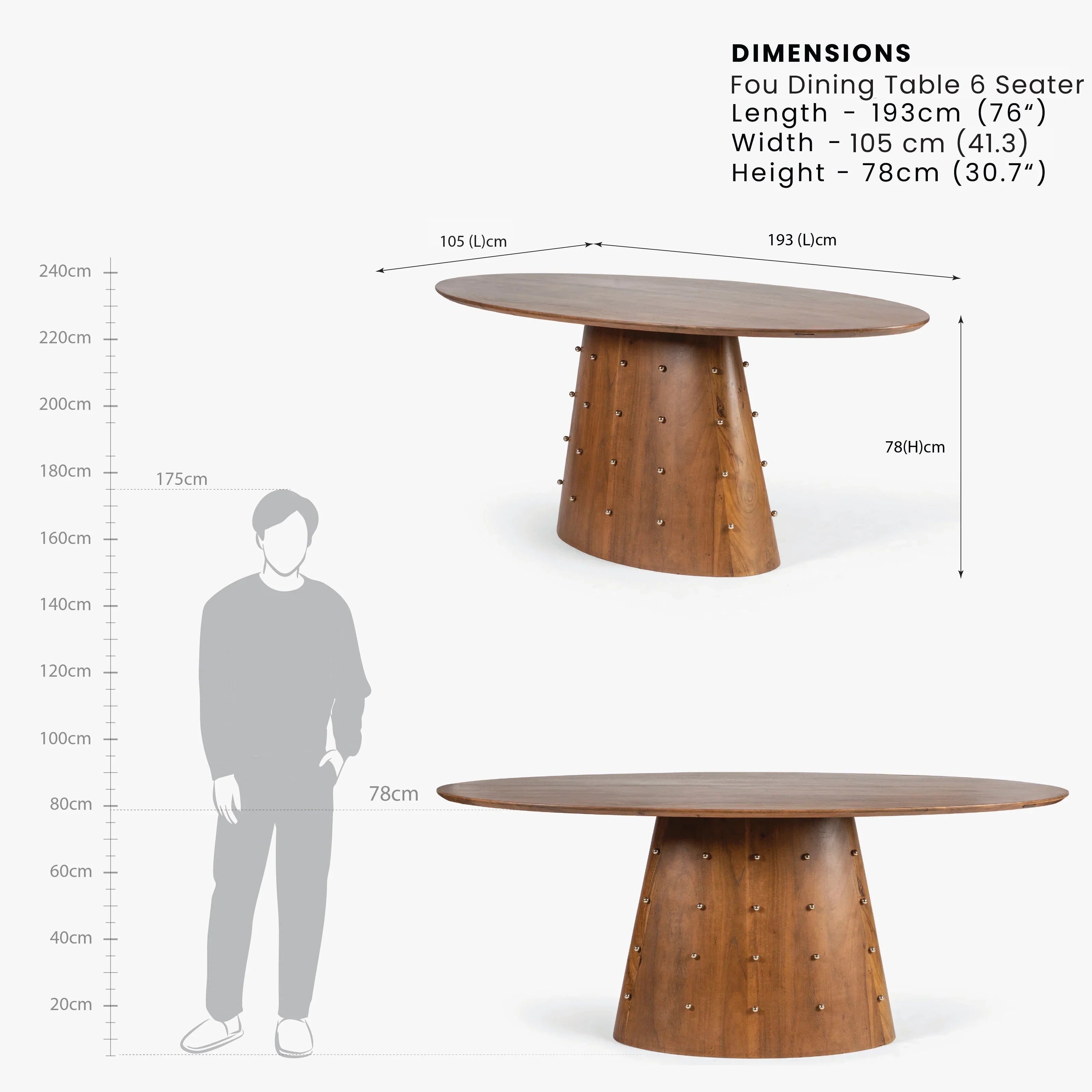 Fou Dining Table 6 Seater