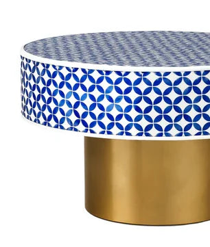 Inlay Round Coffee Table-Moroccan