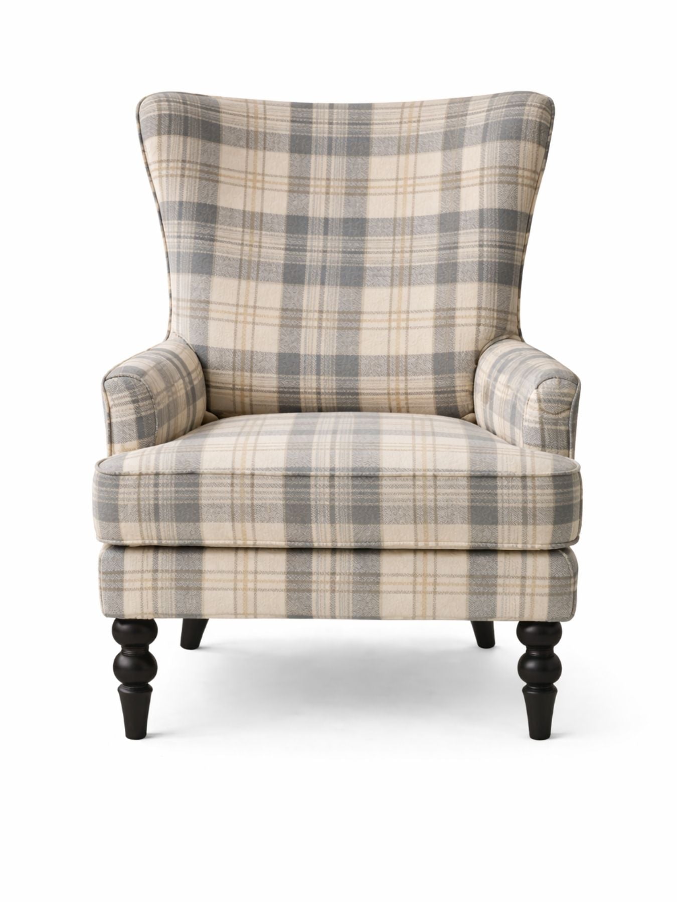 Heritage Checkered Upholstered Armchair