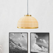 Hanley Metal Dome Pendant Light | Golden Hanging Lamp For Living Room & Home Decor