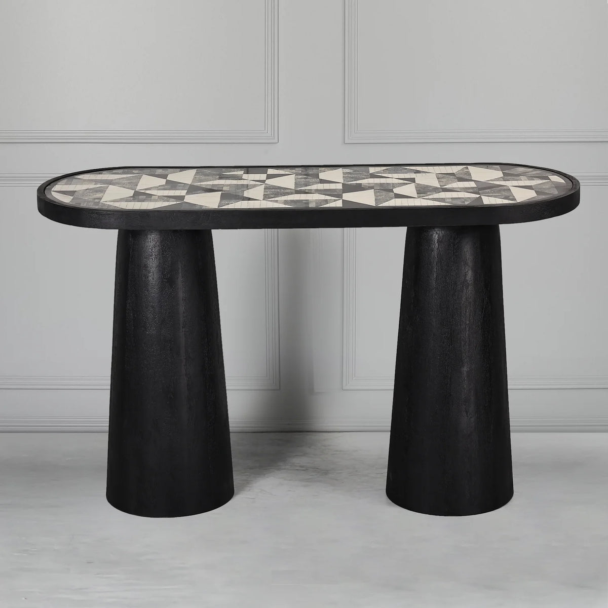 Ebony Geo Inlay Console