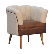 Boucle Cream Buffalo Armchair | Comfortable Lounge Chair for Living Room