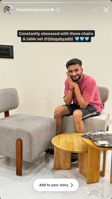 Set of Two - Coffee Table With Round Top