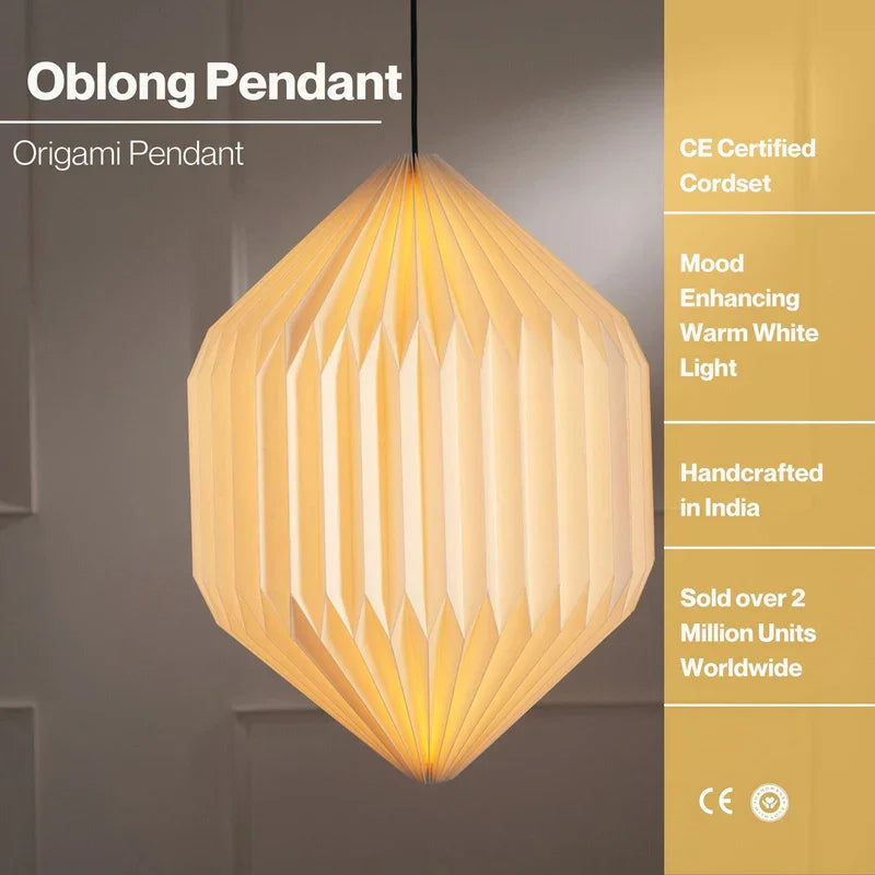 Handcrafted Origami Pendant Light – Contemporary Hanging Ceiling Lantern