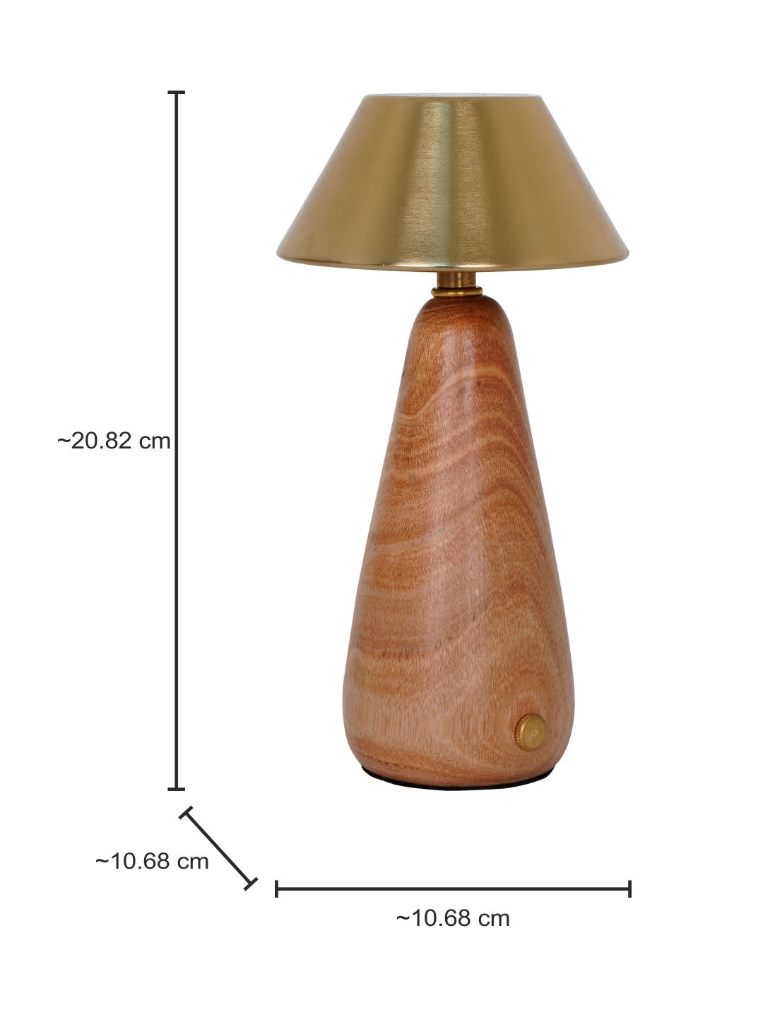 Modern Dimmable Rechargeable LED Table Lamp in Metal & Wood