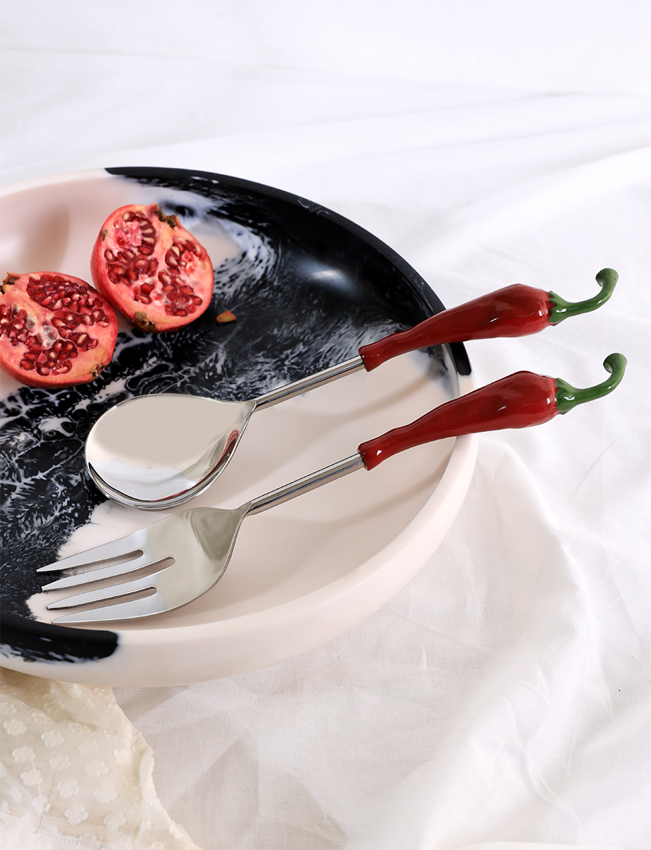 Yin Yang Salad Server Duo