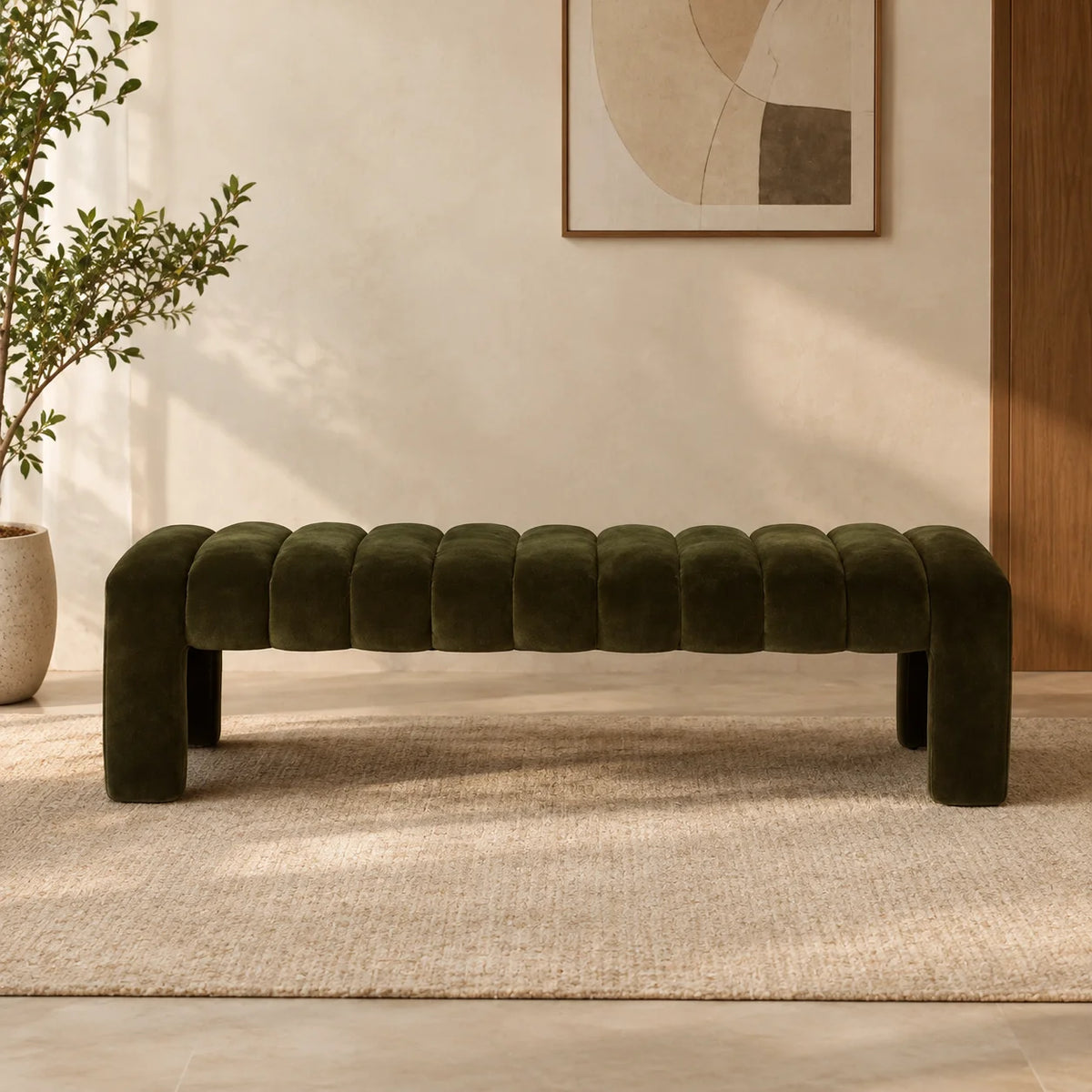 Loftix Fabric Upholstery Bench