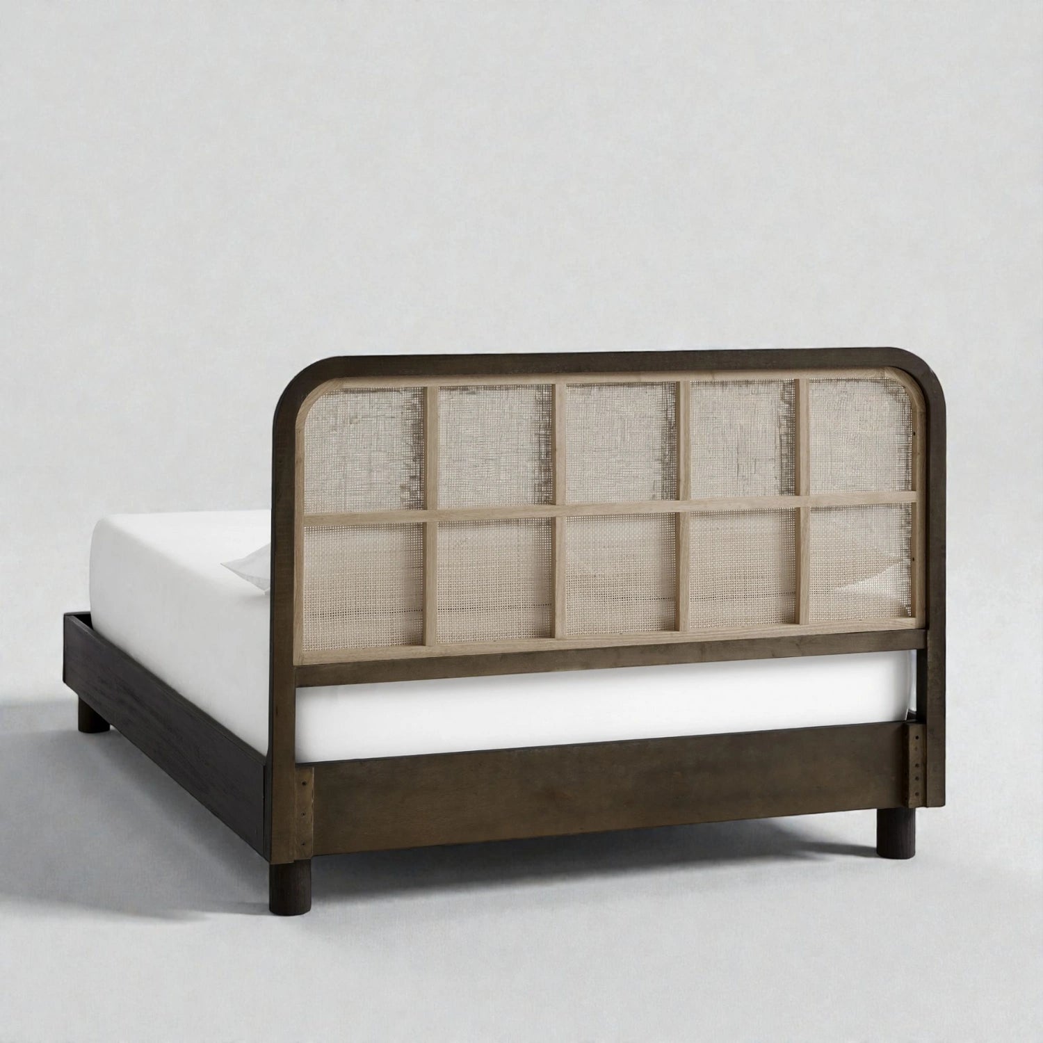 Mazan Solid Teak Wood And Cane King Size Bed