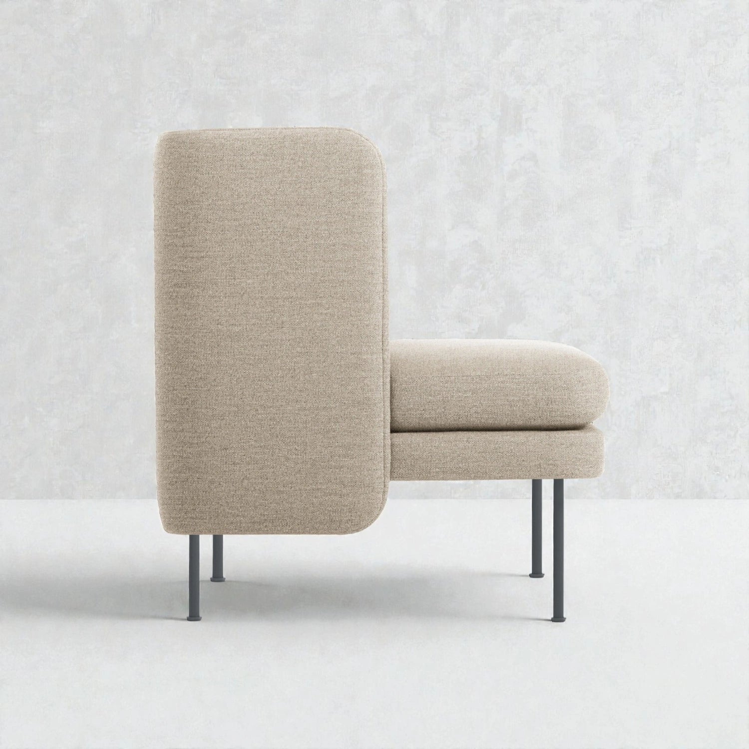 Blonde Metal Legs Armchair