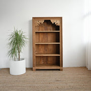 Amunra Carved Wooden Bookshelf |  Mango Wood