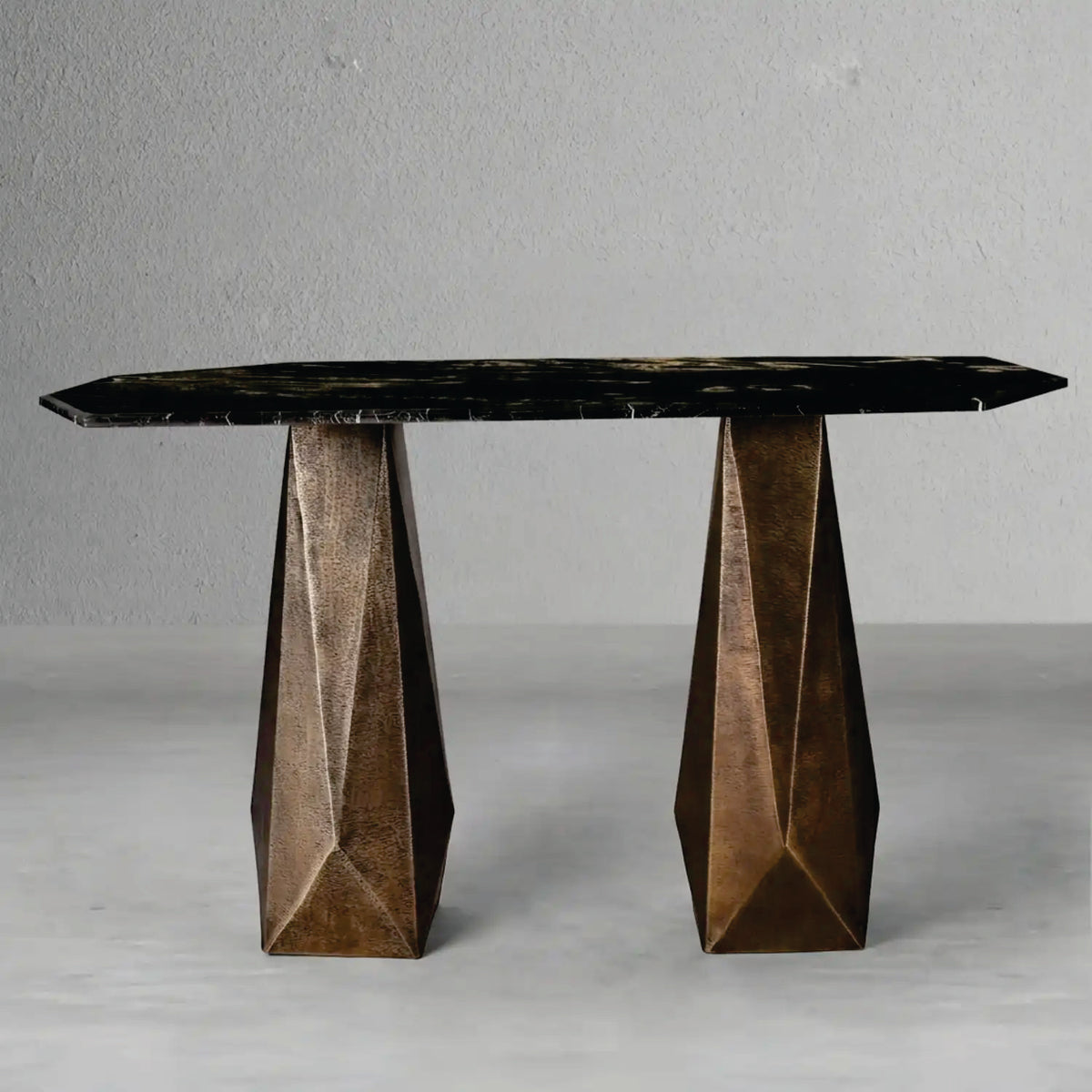 Facet Marble Console Table