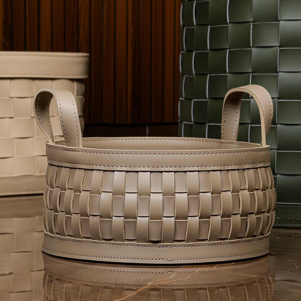 Aubrey Leather Basket