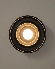 Handcrafted Discus Teak Wood Wall Light | Warm LED Accent Lighting