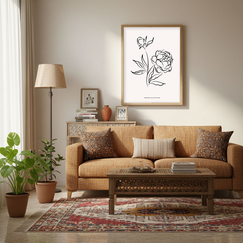 Pivoines Wall Painting