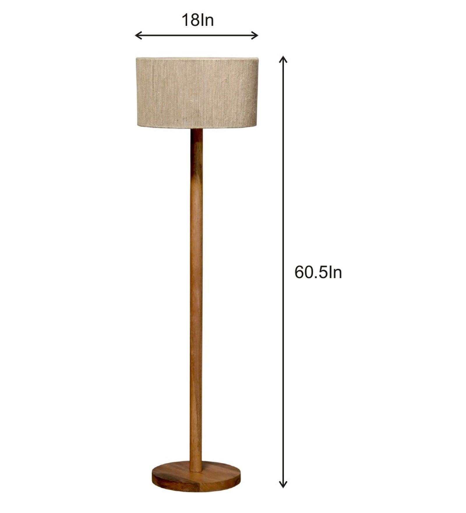 Natural | Wooden Column Floor Lamps