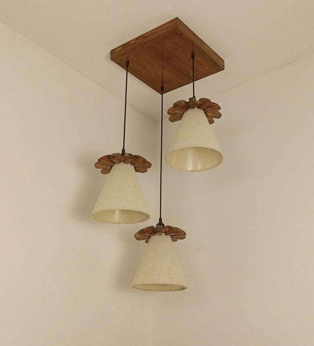 Propel Brown Wooden Cluster Hanging Light | Decorative Pendant Lamps