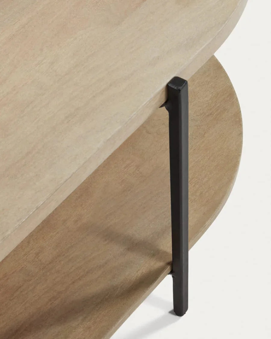 Theo Solid Mango Wood Coffee Table | Center Table for Living Room