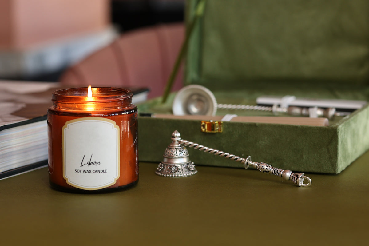 Silver Plated Brass Ornate Candle Snuffer | Luxury Filigree Bell Snuffer With Twisted Handle