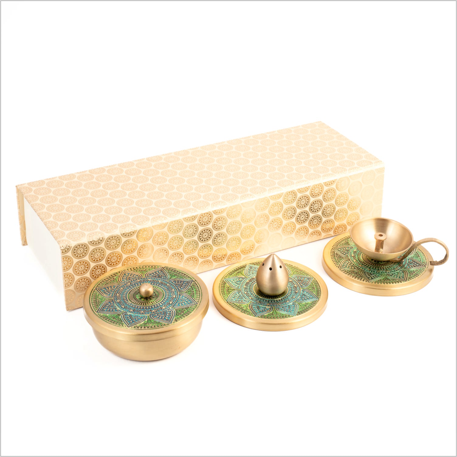 Gift Box : Puri Diya + Incense Holder