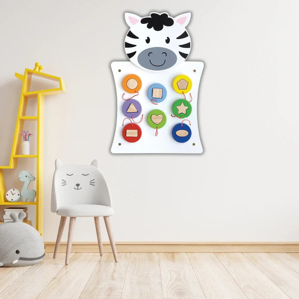 Spark & Wow Zebra Play Board and Activity Centre Wall Mounted Toy