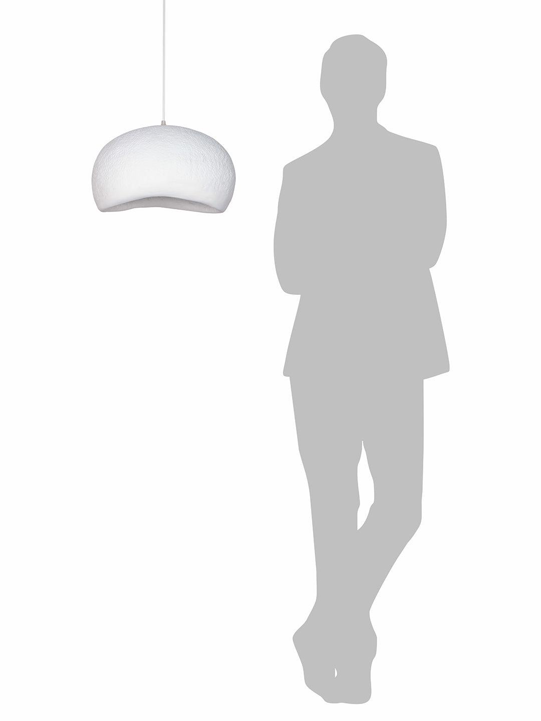 Cloud-Shaped Fiber Glass White Pendant Light