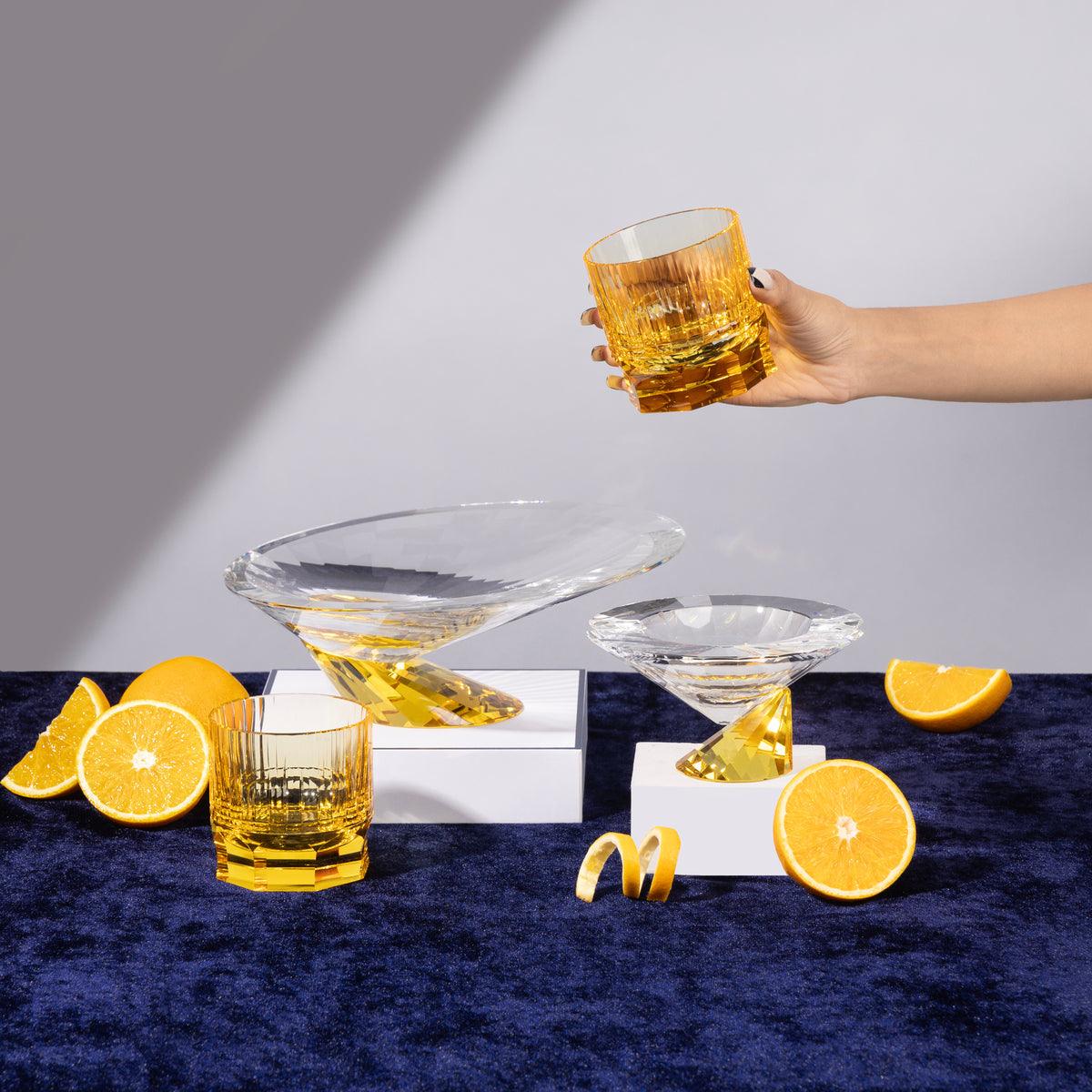 Set of 2 Crystal Glass