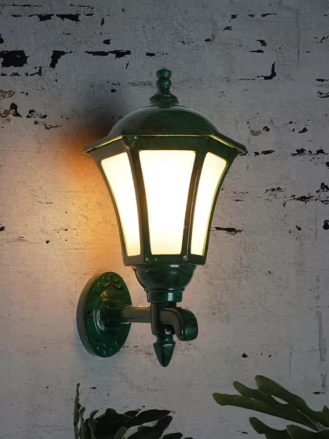 Classic Antique Green Outdoor Wall Light