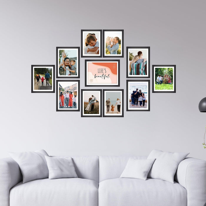 Life's Beautiful Set of 11 Frames | Photo Frame & Scenery for Living Room Decor