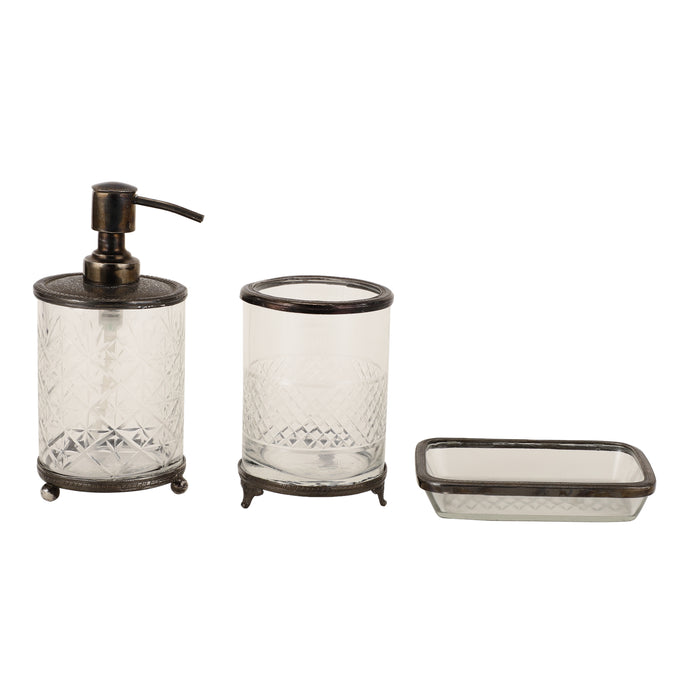 Blake Crystal Cut Bathroom Set