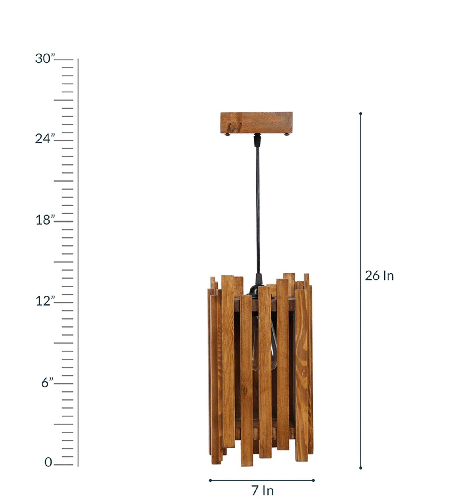 Palisade  Wooden Single Hanging Lamp