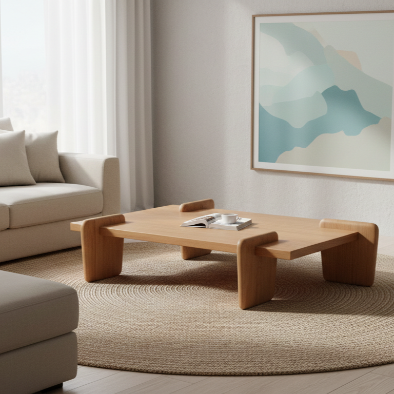 Block Leg Table | Mango Wood