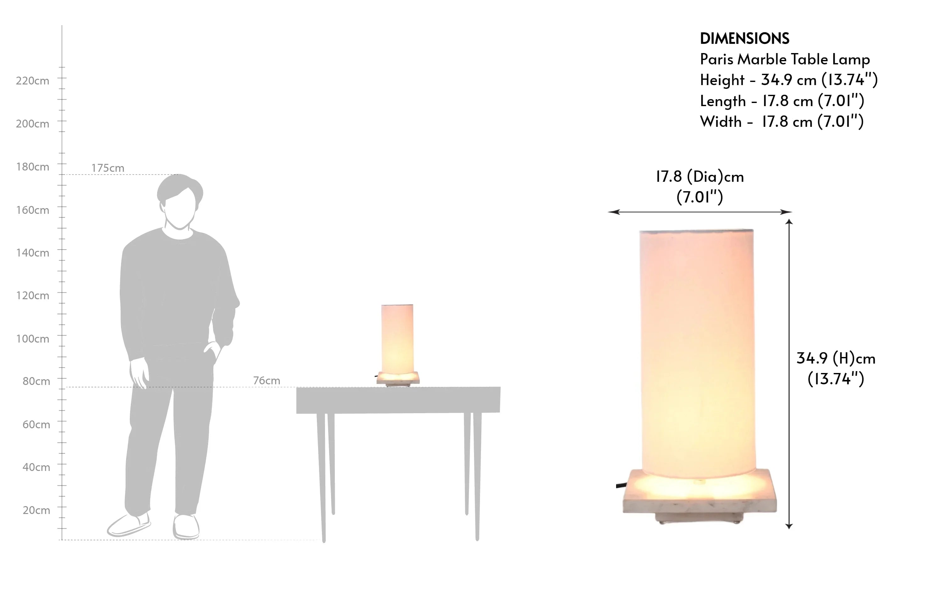 Paris Marble Table Lamp | Elegant Marble Table Lamps