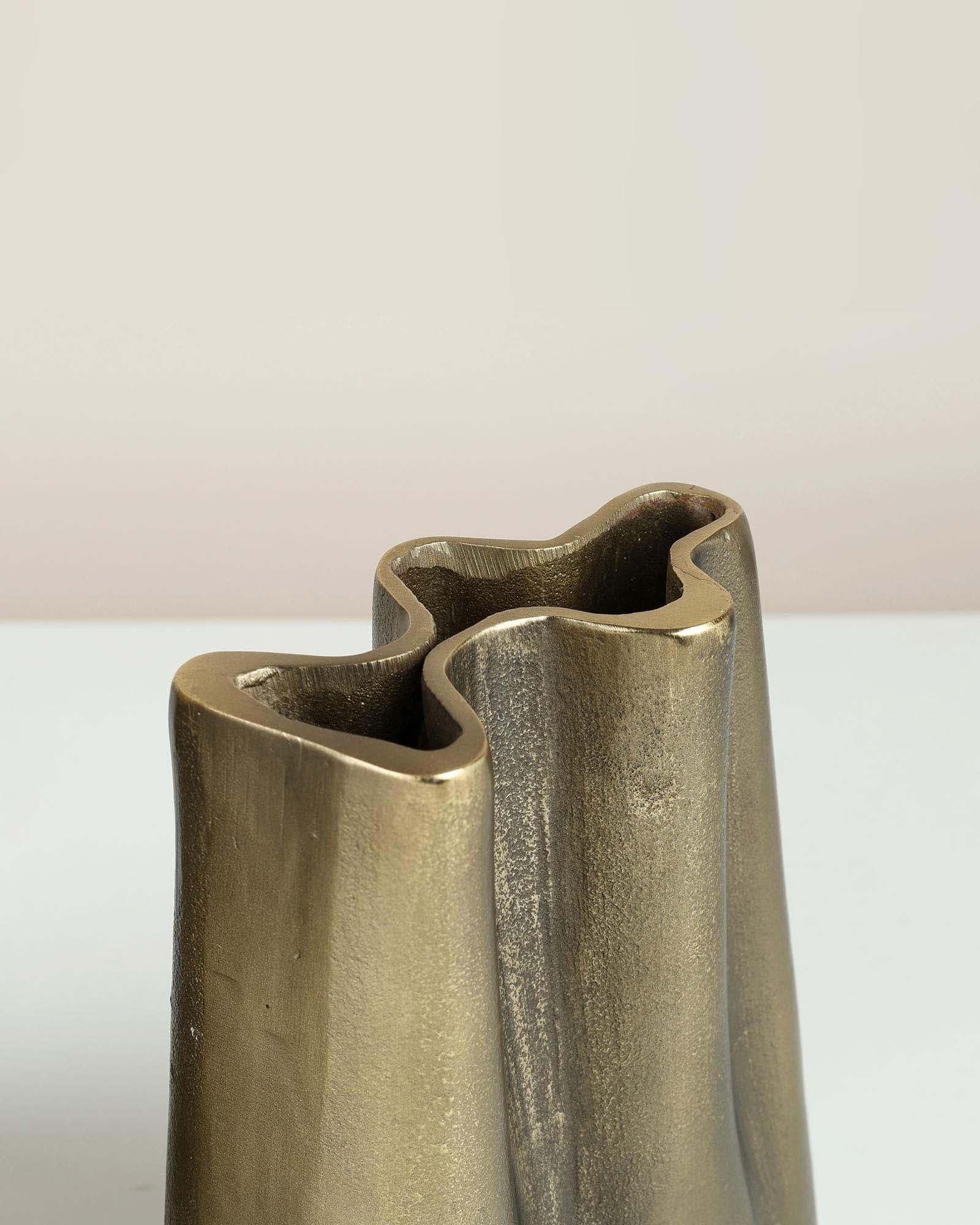 Peru Vase | Brass Antique Finish In Gold Color