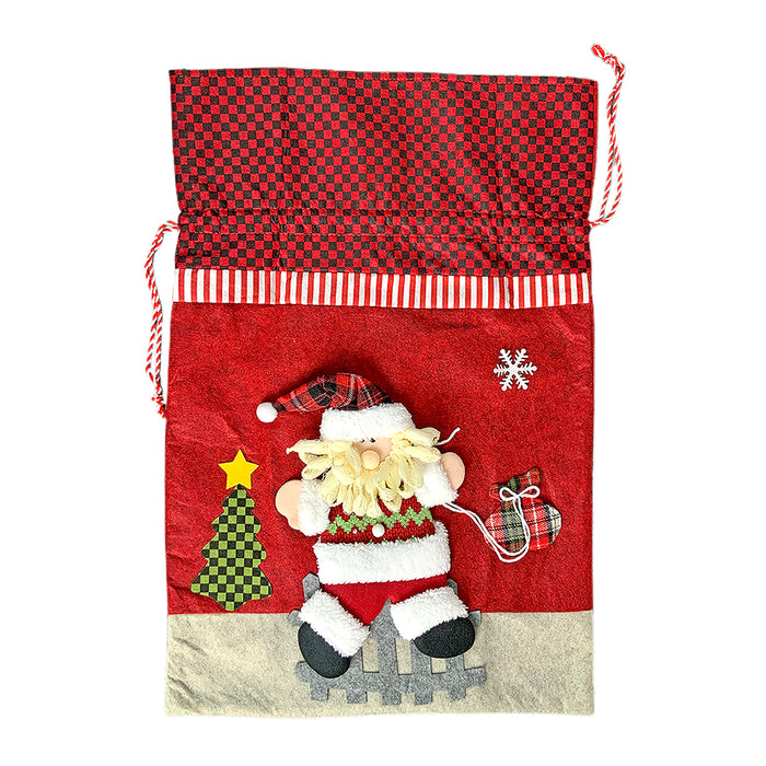 Knitted Christmas Sack for Christmas Gifts and Home Décor